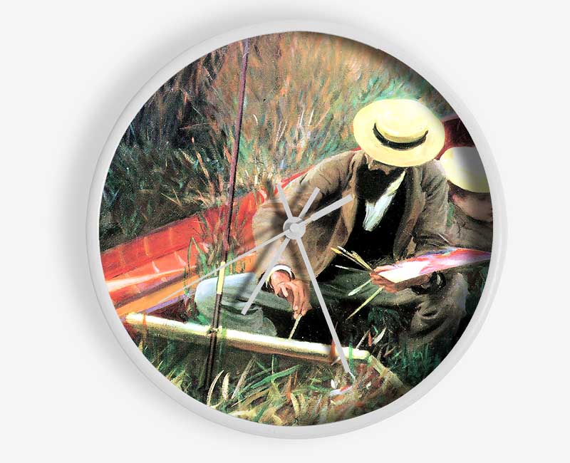 John Singer Sargent Paul Helleu Stands With His Wife Clock - Wallart-Direct UK