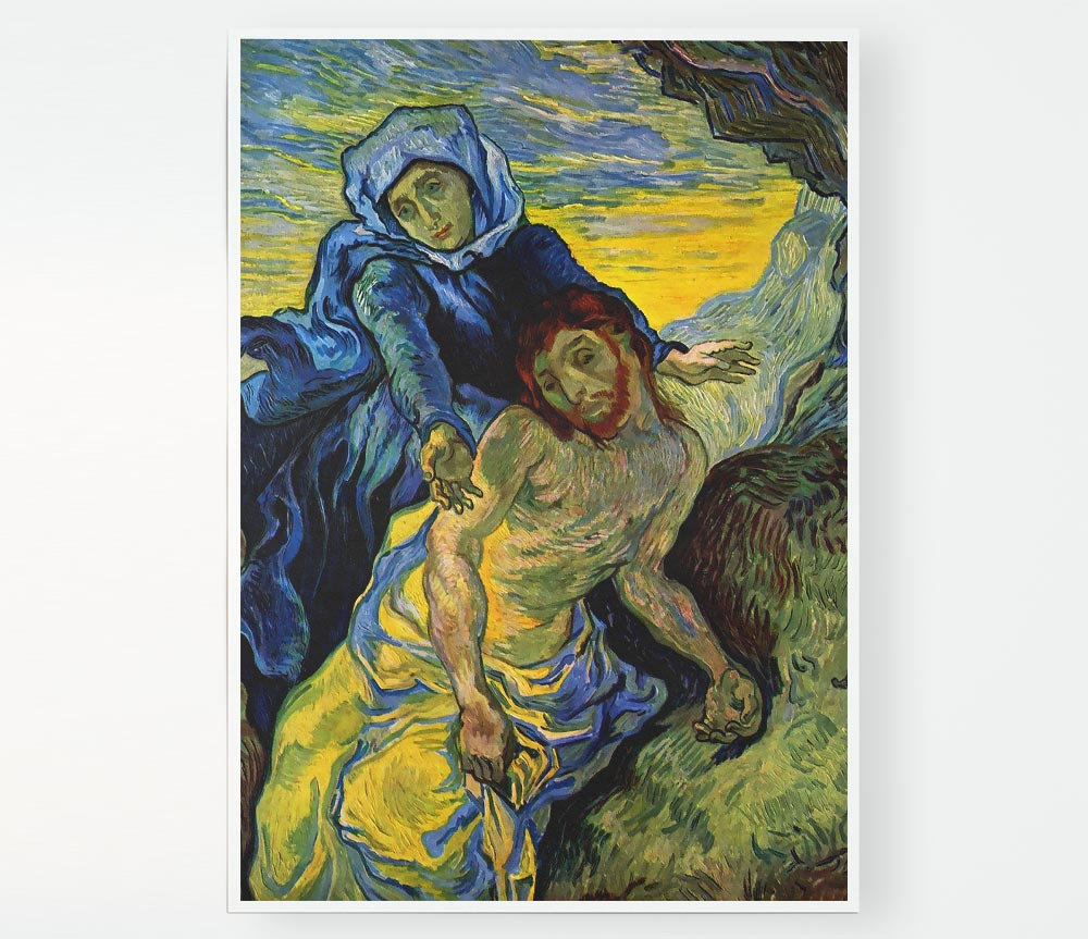 Van Gogh Pieta By Eugene Delacroix Print Poster Wall Art