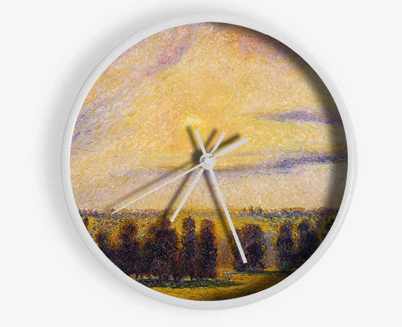 Pissarro Sunset At Eragny Clock - Wallart-Direct UK