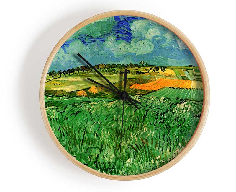 Van Gogh Plain Near Auvers Clock - Wallart-Direct UK