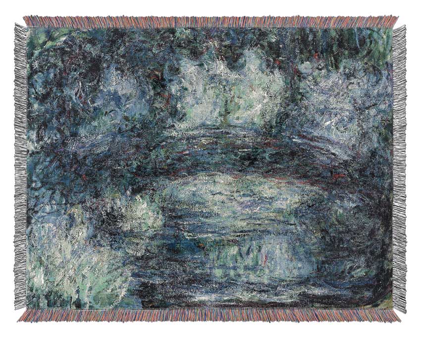 Monet Pont Japonais Japanilainen Silta Woven Blanket