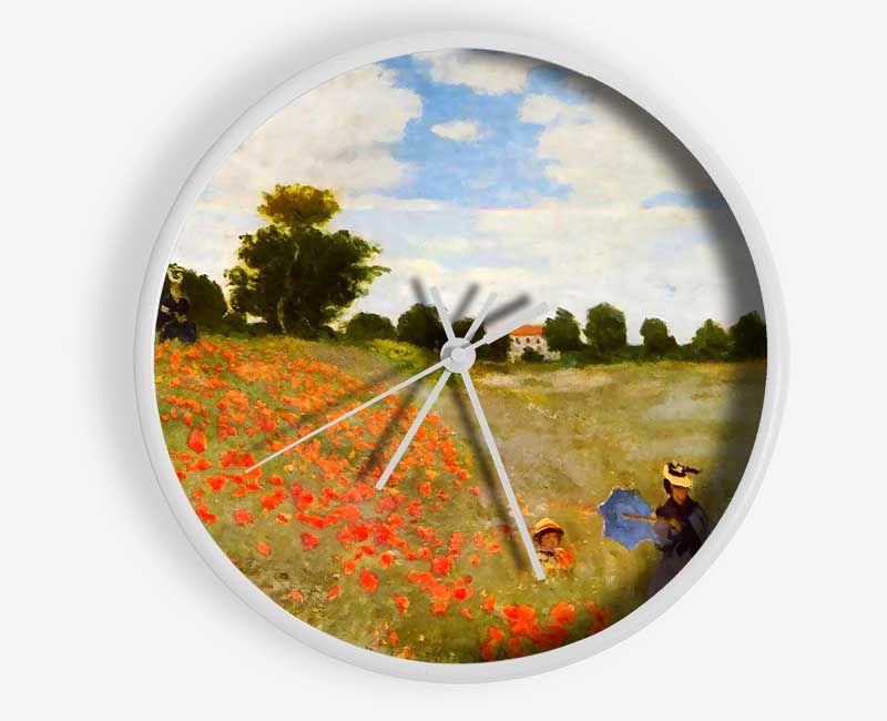 Monet Poppies Clock - Wallart-Direct UK