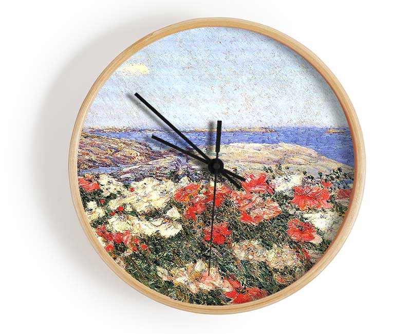 Hassam Poppies On The Isles Of Shoals Clock - Wallart-Direct UK