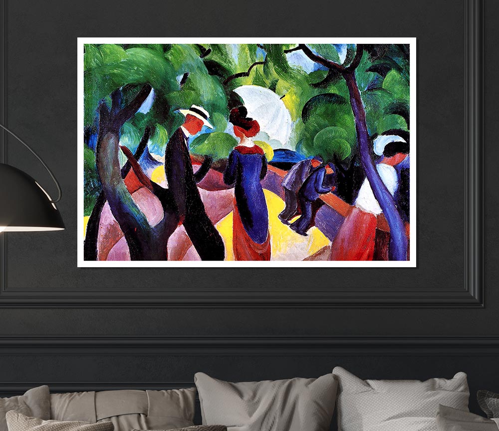 August Macke Promenade Print Poster Wall Art