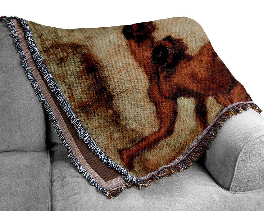 Franz Von Stuck Race Woven Blanket