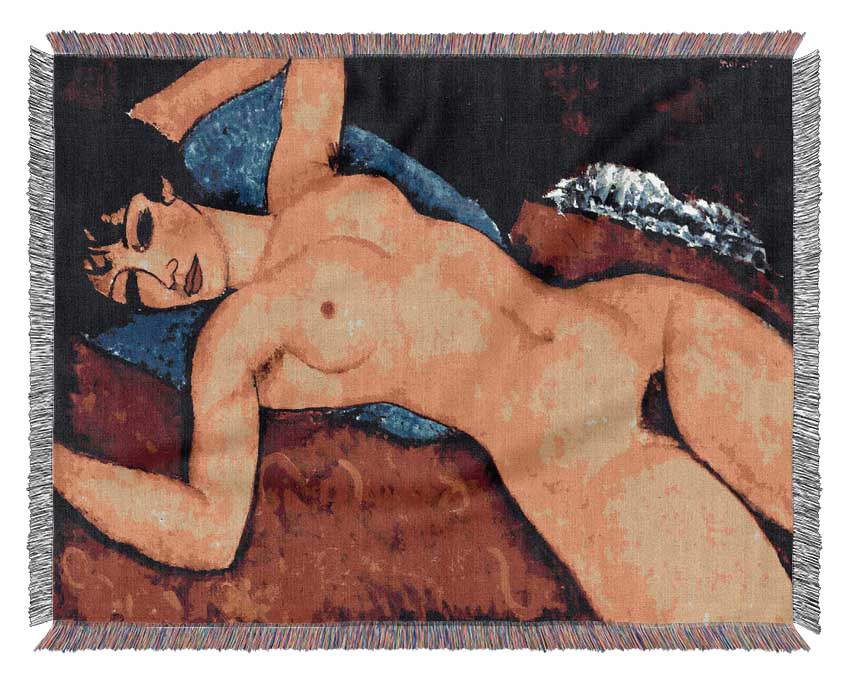 Modigliani Reclining Nude Woven Blanket