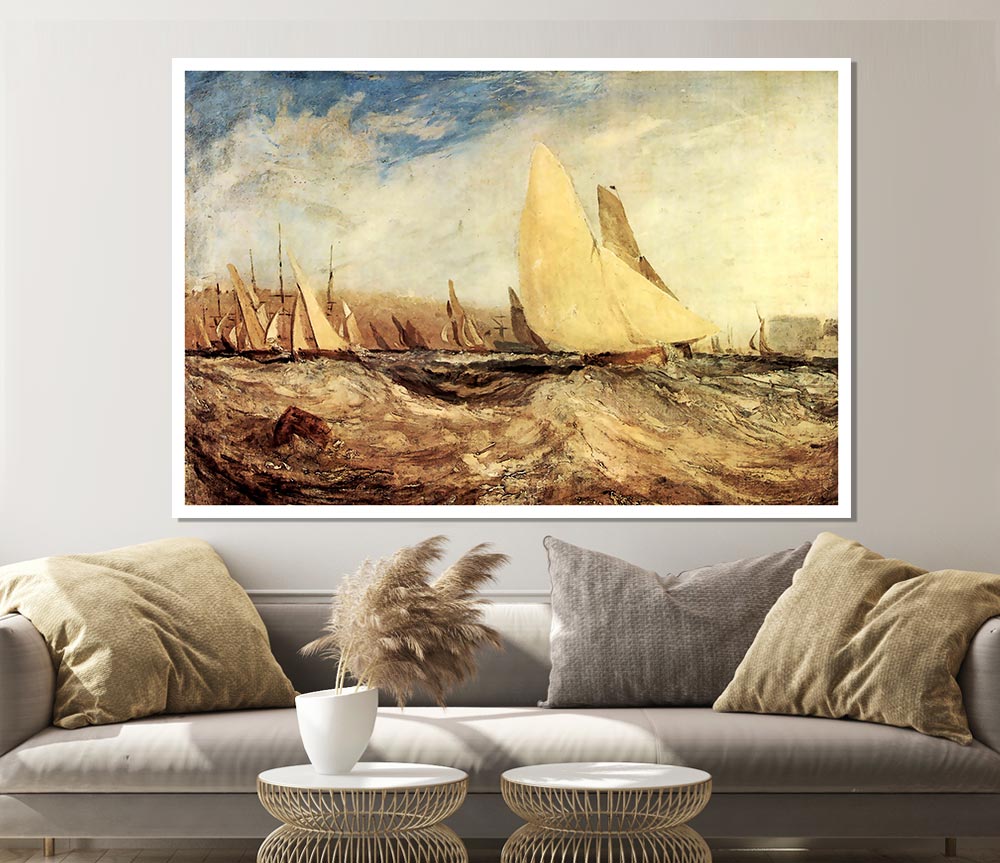 Joseph Mallord Turner Regatta Print Poster Wall Art