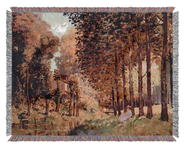 Sisley Rest At The River Bank Woven Blanket