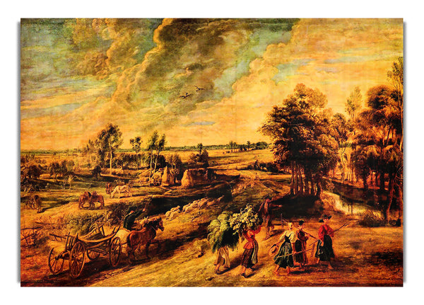 Return Of The Farmers From The Field By Rubens