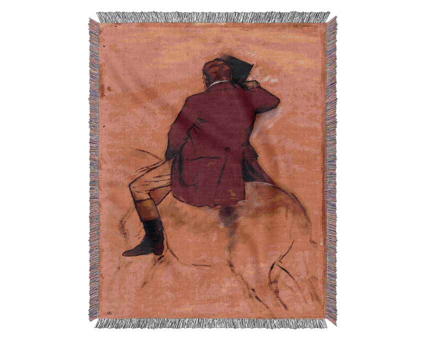 Degas Rider With Red Jacket Woven Blanket