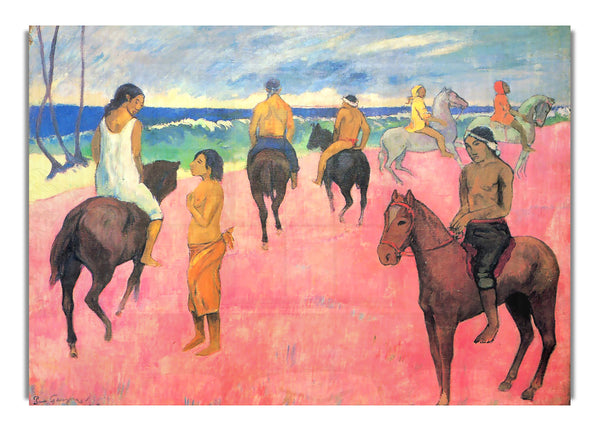 Riding On The Beach By Gauguin