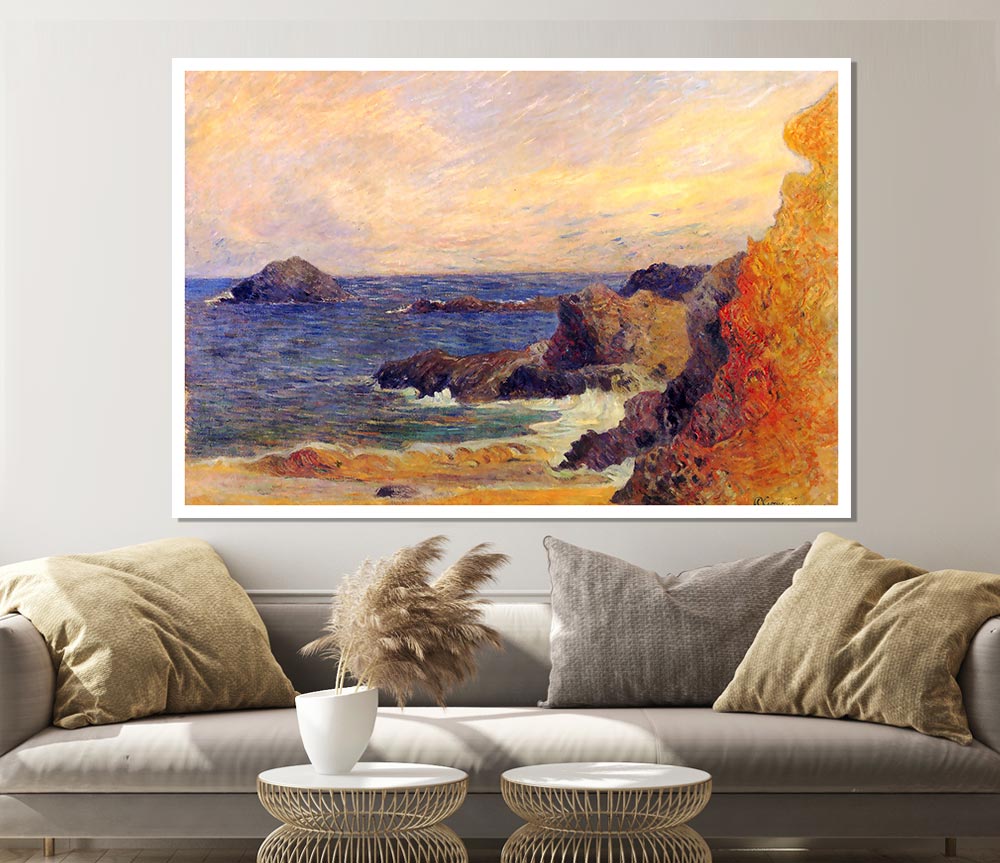 Gauguin Rocky Coast Print Poster Wall Art