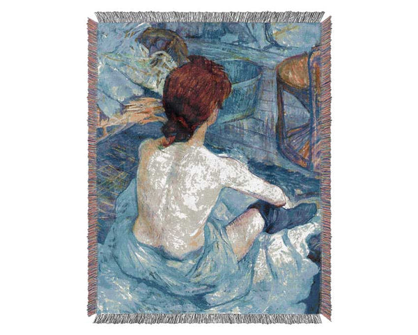 Toulouse Lautrec Rousse The Toilet Woven Blanket