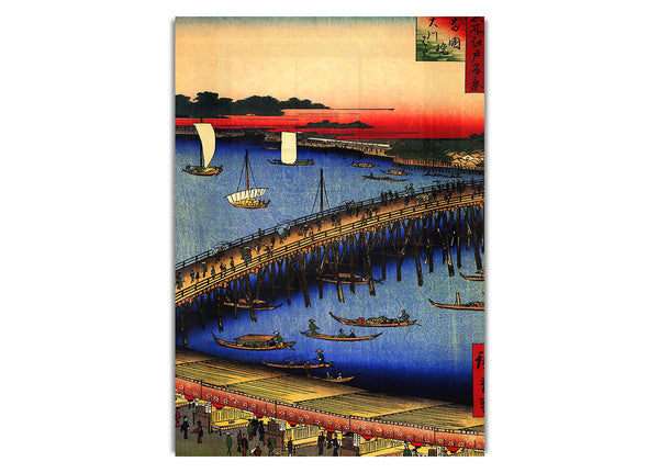 Ryogoku Bridge And The Great Riverbank By Hiroshige