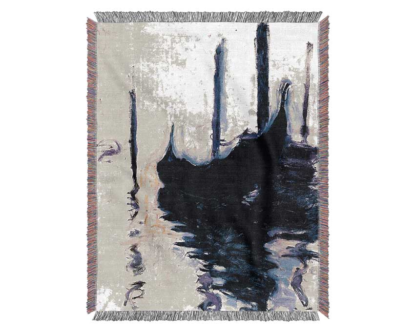 Sailboat On The Thames Woven Blanket