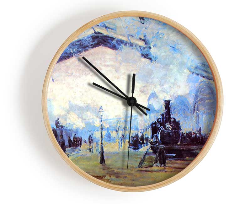 Monet Saint Lazare Station In Paris Clock - Wallart-Direct UK