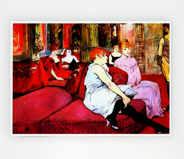 Toulouse Lautrec Salon In The Rue De Moulins Print Poster Wall Art