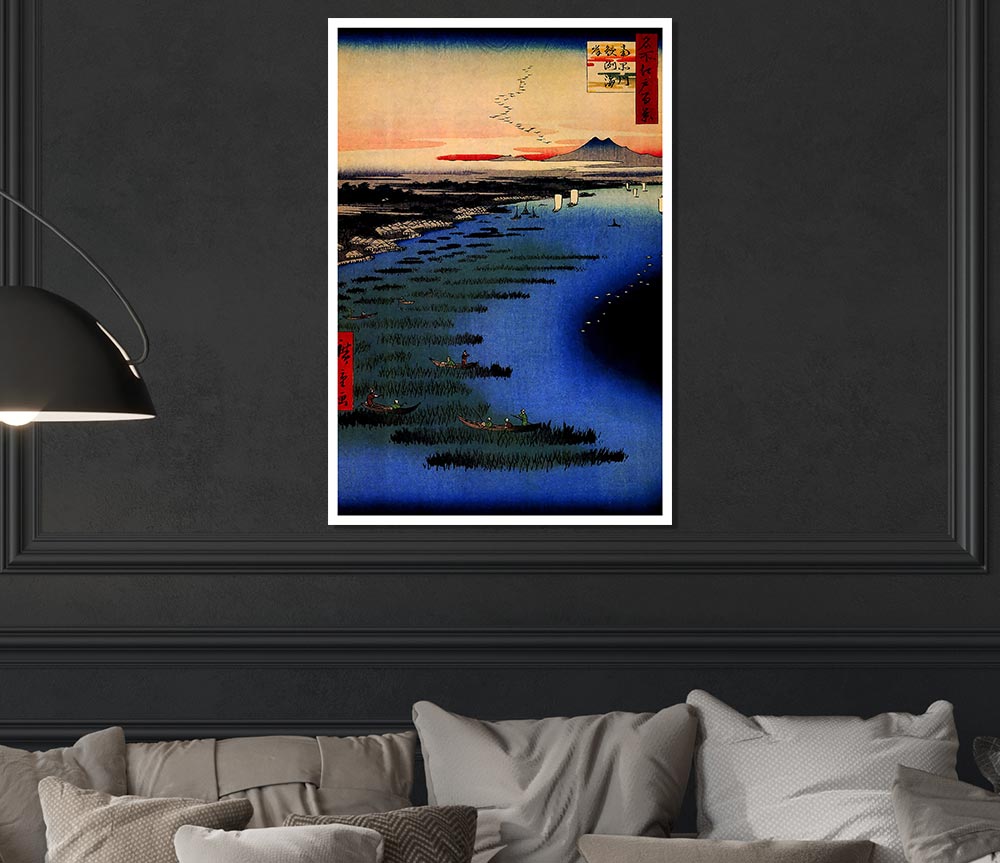 Hiroshige Samezu Coast Print Poster Wall Art