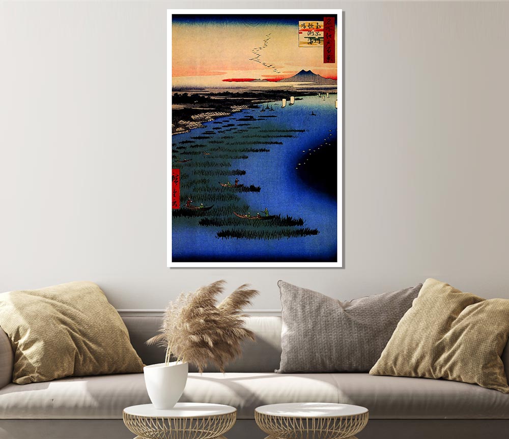 Hiroshige Samezu Coast Print Poster Wall Art