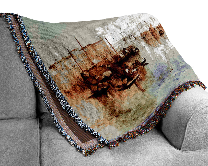 Joseph Mallord Turner San Giorgio Venice Woven Blanket