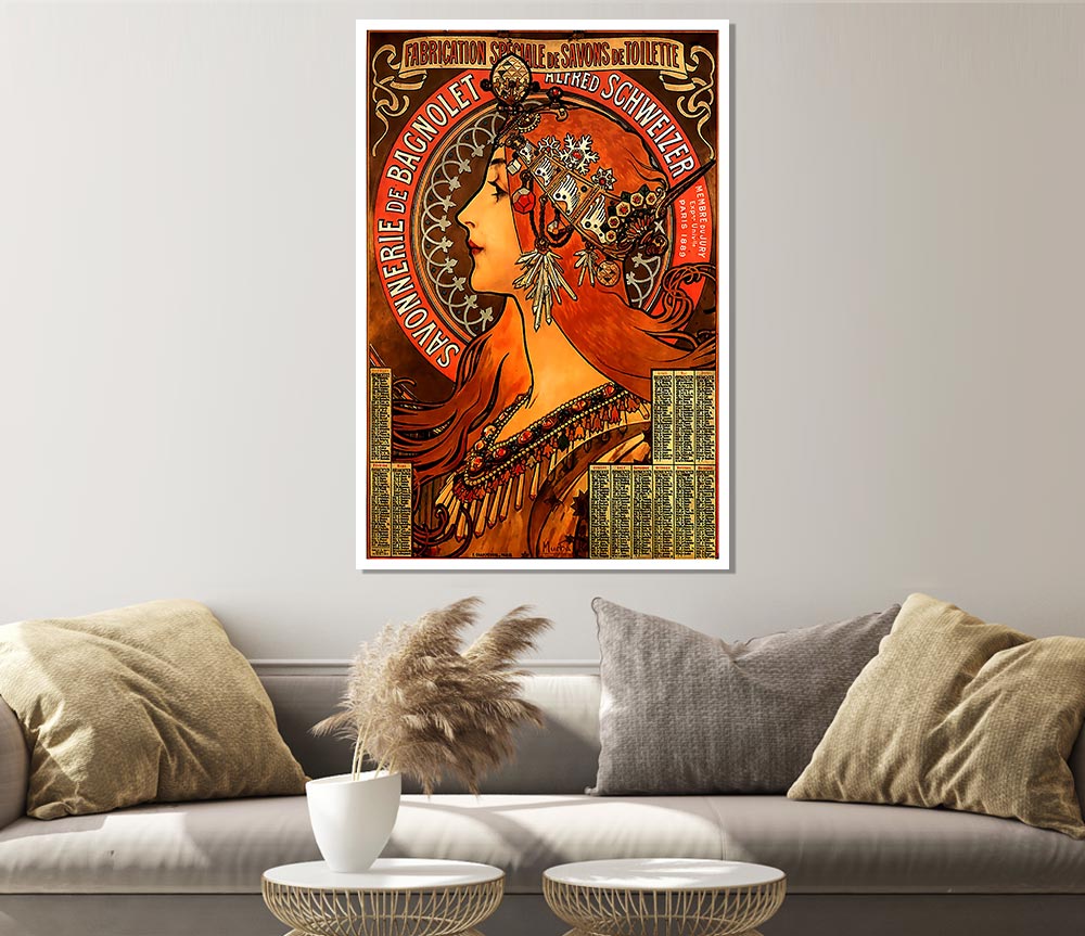 Alphonse Mucha Savonnerie De Bagnolet Print Poster Wall Art