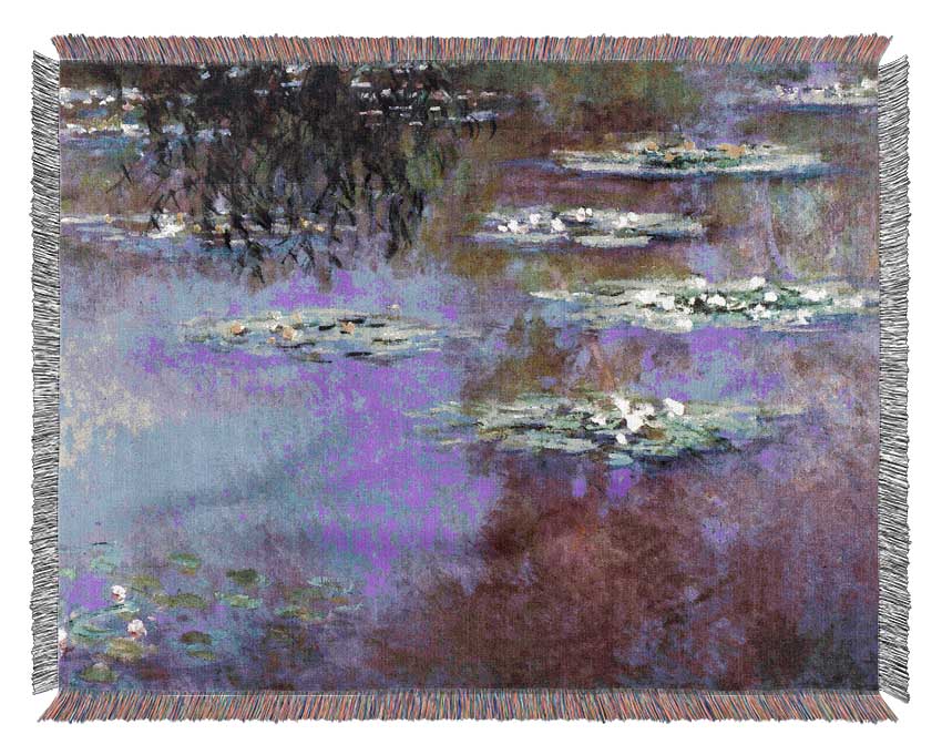 Monet Sea Roses Woven Blanket