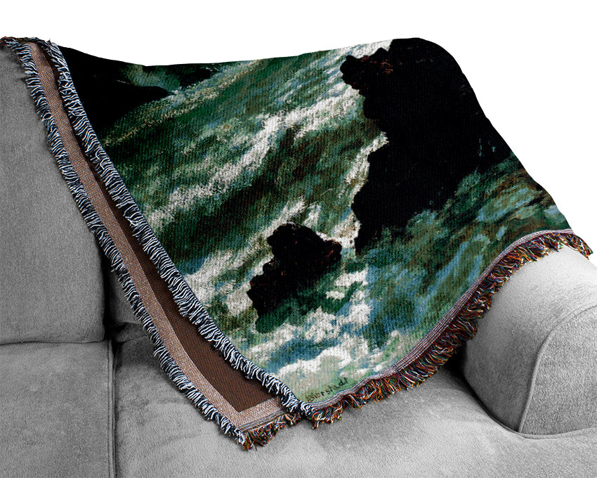 Bierstadt Seal Rock 2 Woven Blanket