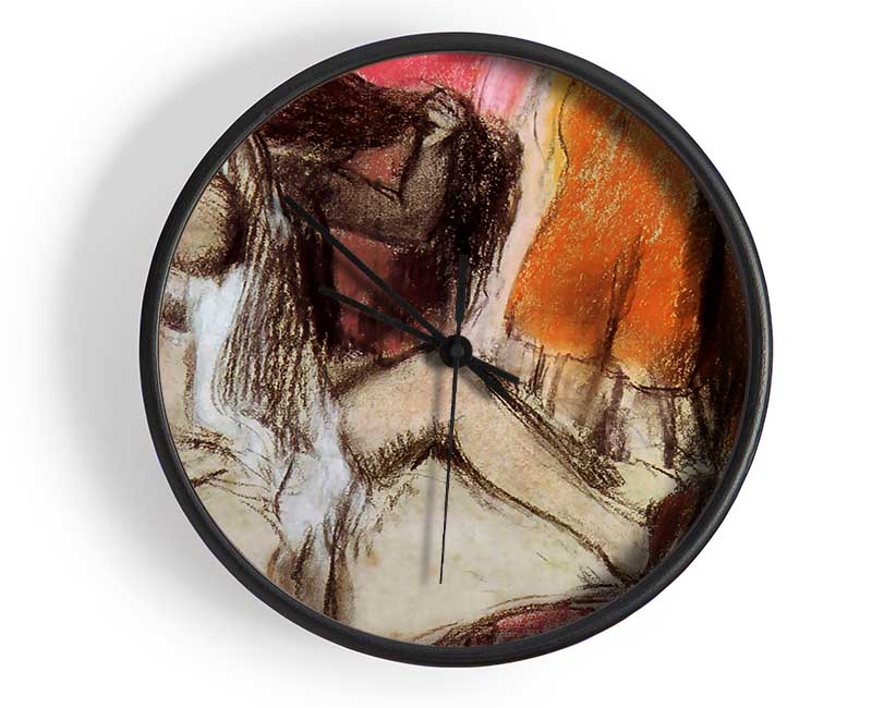 Degas Seated Female Nude On A Chaise Lounge Clock - Wallart-Direct UK