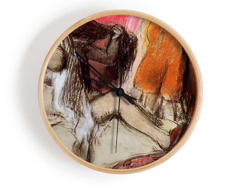 Degas Seated Female Nude On A Chaise Lounge Clock - Wallart-Direct UK