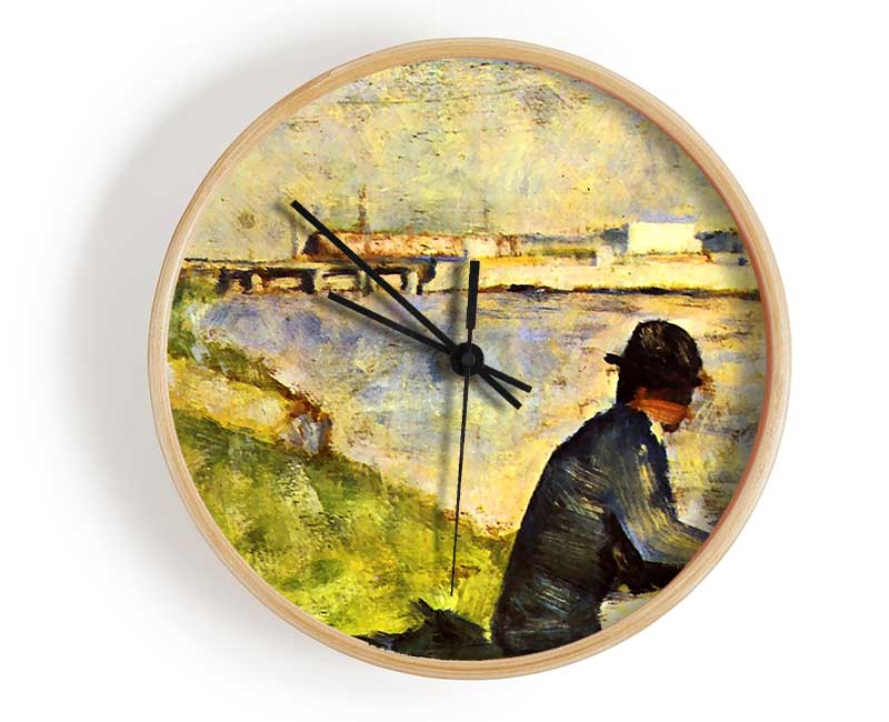 Seurat Seated Man Clock - Wallart-Direct UK