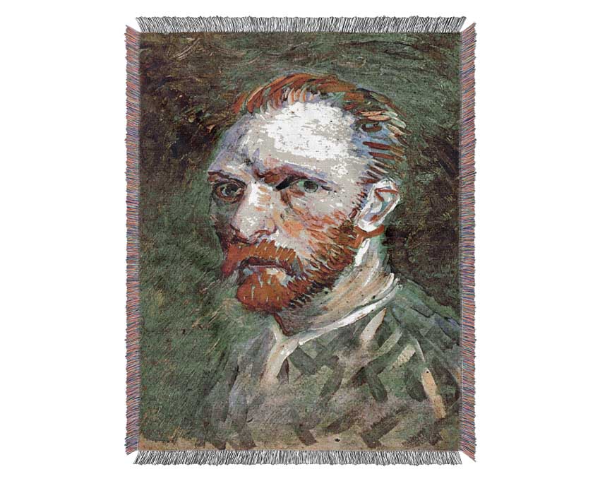 Van Gogh Self Portrait 4 Woven Blanket