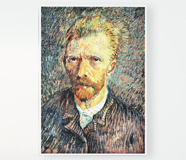 Van Gogh Self Portrait In Brown Shirt Print Poster Wall Art