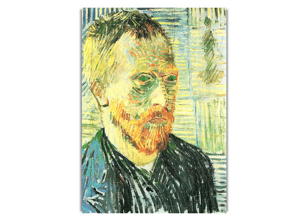 Self PortraitWith Background Of Japanese Woodblock By Van Gogh