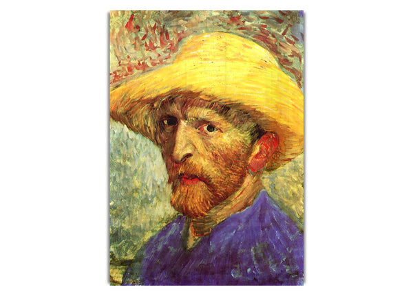 Self PortraitWith Straw Hat [3] By Van Gogh