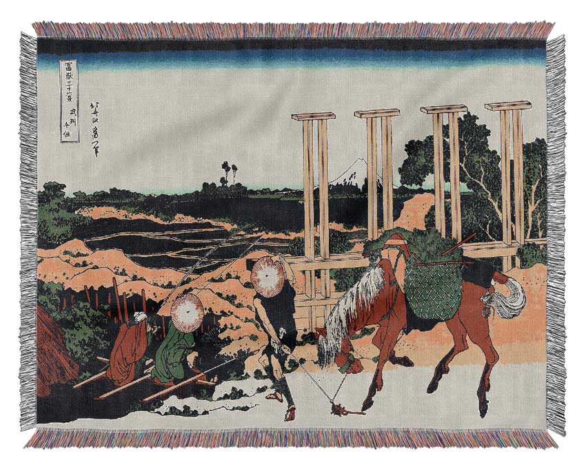 Hokusai Senju Woven Blanket