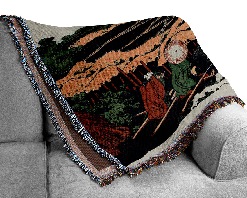 Hokusai Senju Woven Blanket