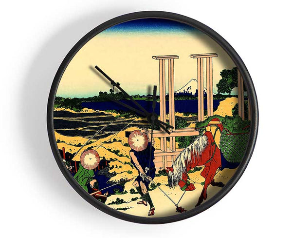 Hokusai Senju Clock - Wallart-Direct UK