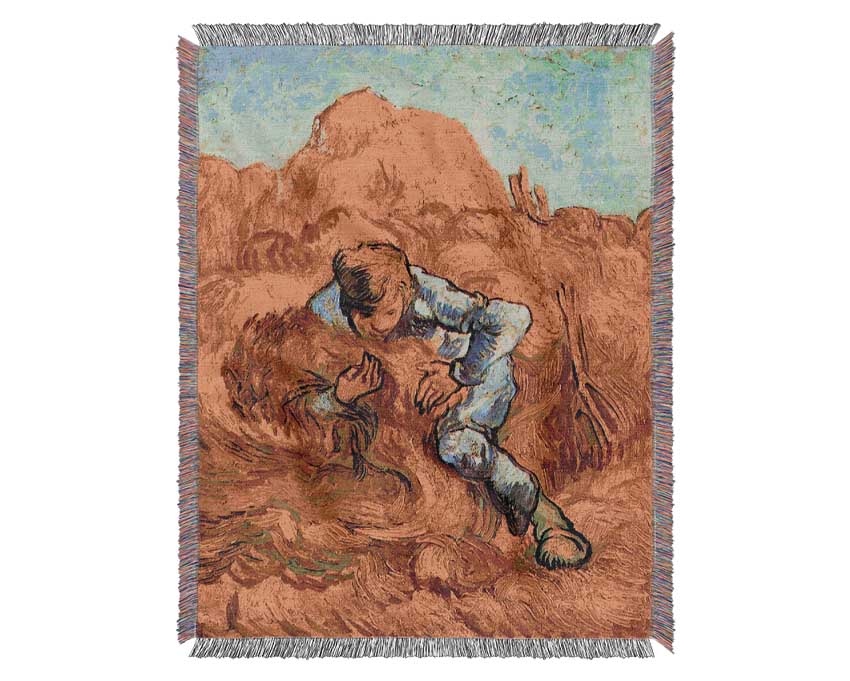 Van Gogh Sheaf Binder Woven Blanket