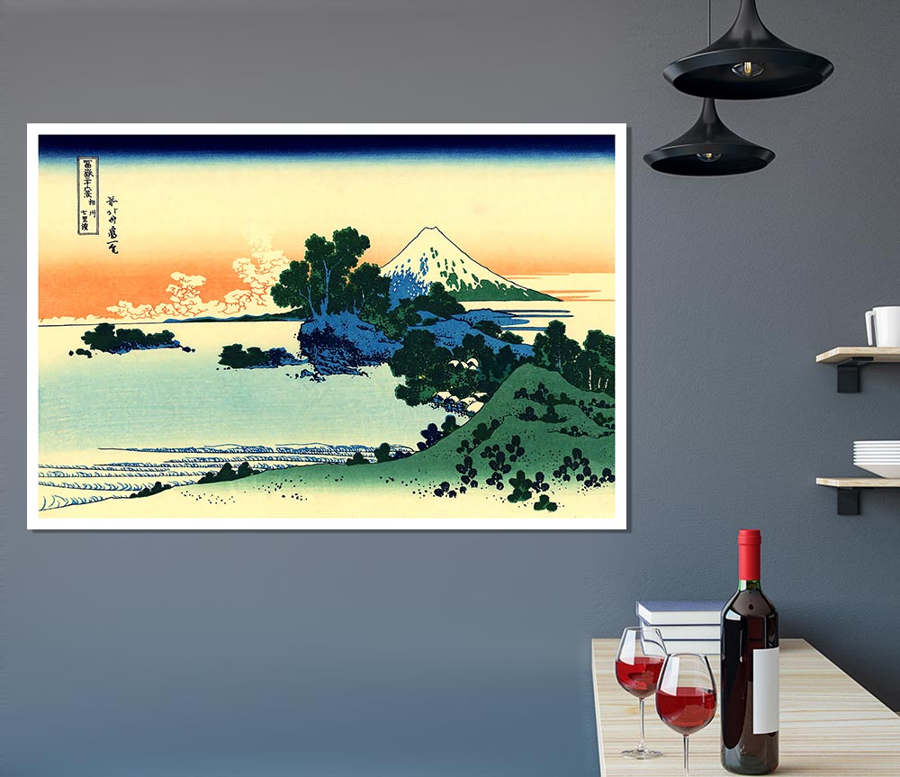 Hokusai Shichiri Beach In Sagami Province Print Poster Wall Art