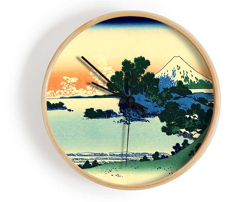 Hokusai Shichiri Beach In Sagami Province Clock - Wallart-Direct UK