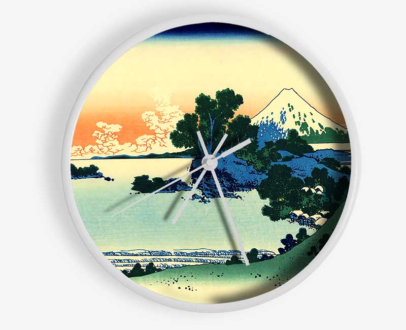 Hokusai Shichiri Beach In Sagami Province Clock - Wallart-Direct UK