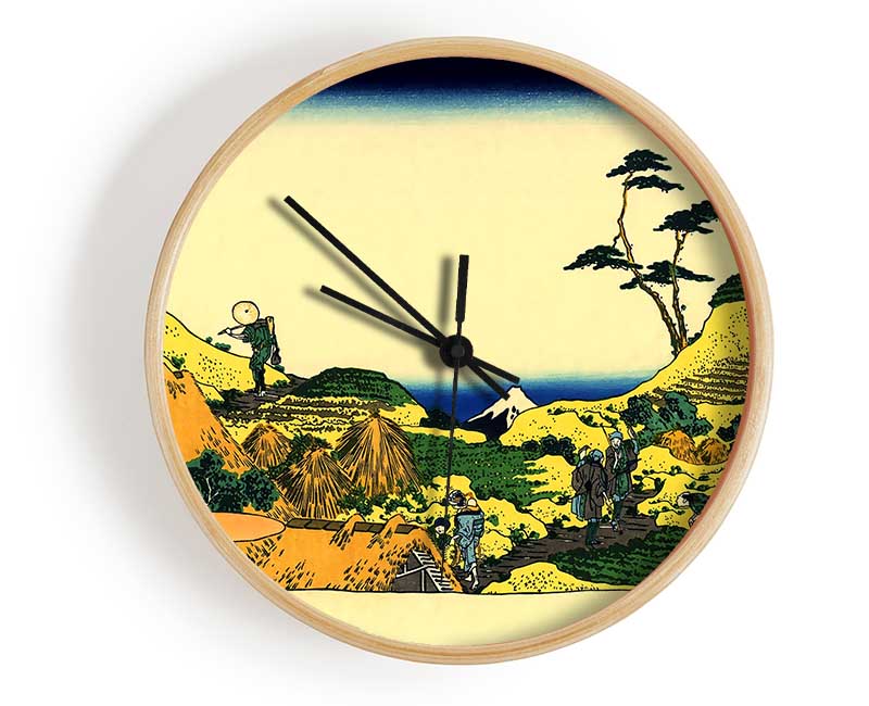 Hokusai Shimomeguro Clock - Wallart-Direct UK