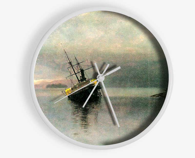 Bierstadt Shipwreck In Loring Bay Alaska Clock - Wallart-Direct UK