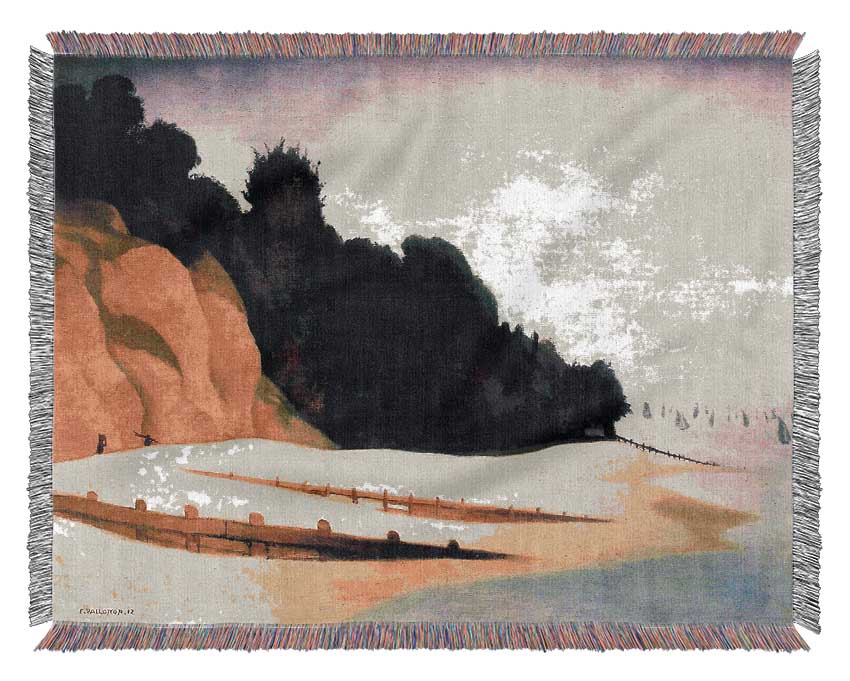 Felix Vallotton Shore Scene With Tree Silhouette Woven Blanket