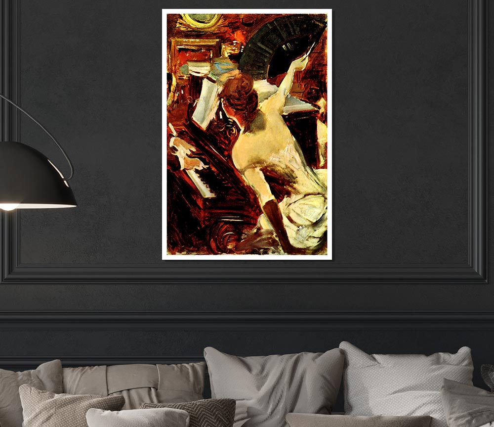 Giovanni Boldini Singer Mondana Print Poster Wall Art