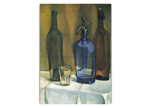 Siphon And Bottles By Juan Gris