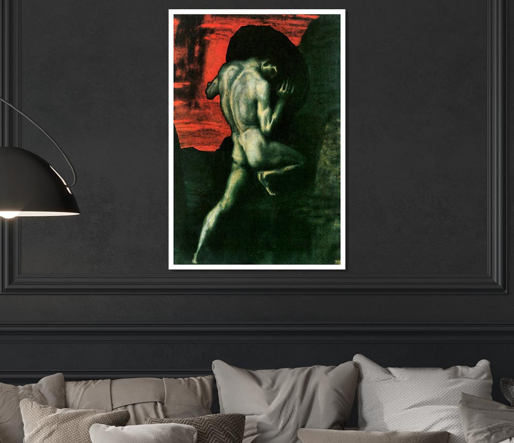 Franz Von Stuck Sisyphus Print Poster Wall Art