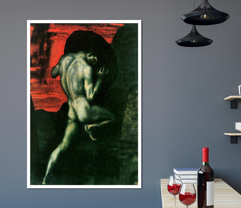 Franz Von Stuck Sisyphus Print Poster Wall Art