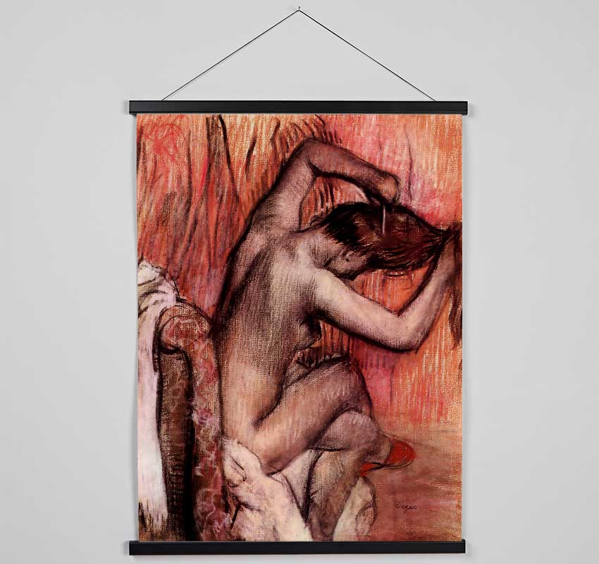 Degas Sitting And Brushing Hanging Poster - Wallart-Direct UK