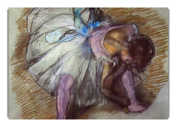 Sitting Dancer Lacing Her Slipper By Degas